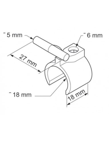 Element capat pentru carlig Ø 19 mm 