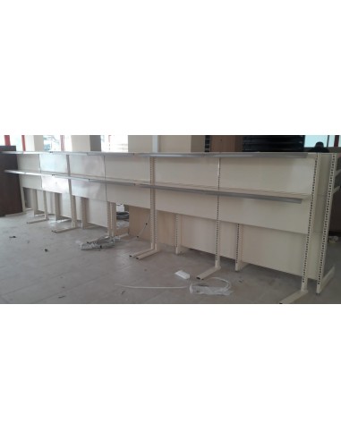 Raft metalic perete cross pentru zona frigidere orizontale H1615 mm, W1000, , 3 polite 400 mm
