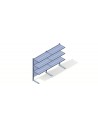 Raft metalic perete cross pentru zona frigidere orizontale H1615 mm, W1000, , 3 polite 400 mm