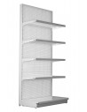 Raft metalic perete cu spate perforat pentru supermarket H2015 mm, W1000, baza 500, 4 polite 400 mm