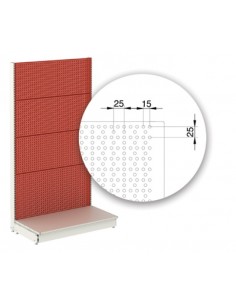 Raft metalic perete cu spate perforat pentru supermarket H2015 mm, W1000, baza 500, fara polite