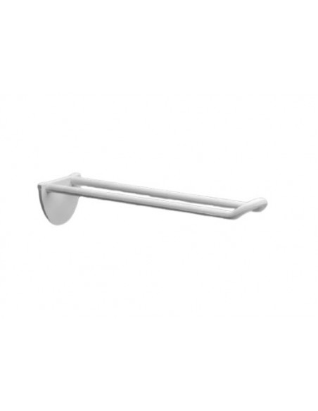 Carlig dublu din plastic cu fixare automata