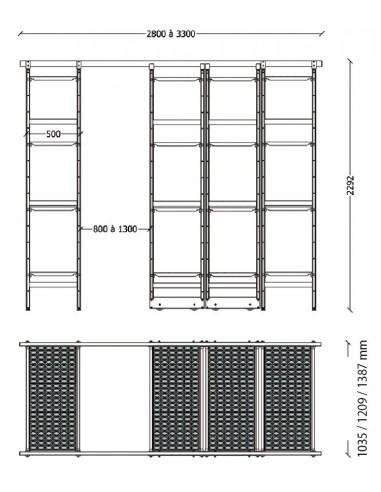 Mobile storage shelf in the cold room