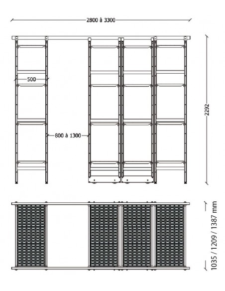Mobile storage shelf in the cold room