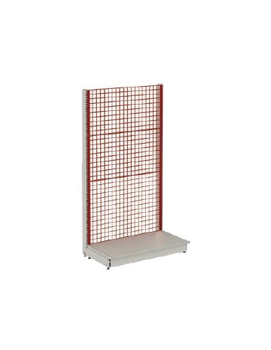 Metal shelf H2015 mm, W1000, base 500 mm, wall with wire back panel